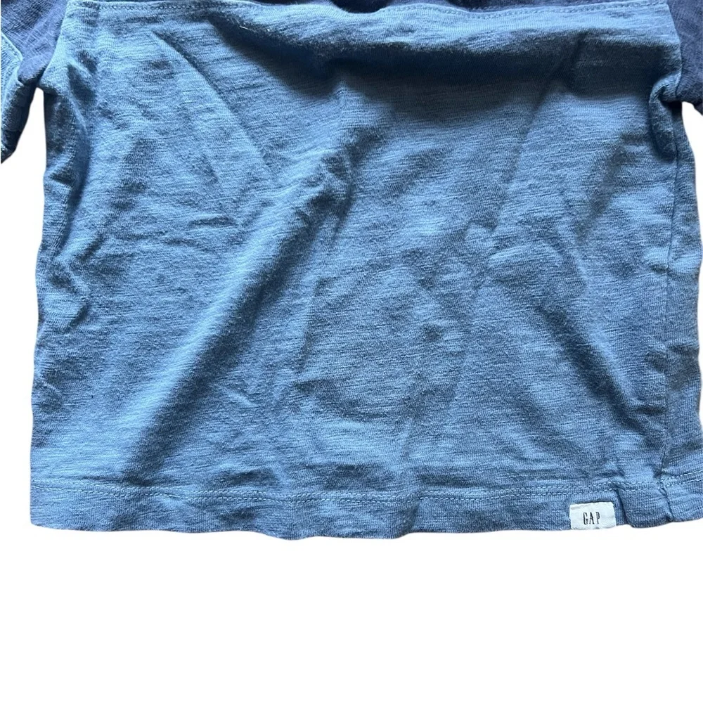 Gap Toddler Boys Blue Colorblock Henley | 18-24M